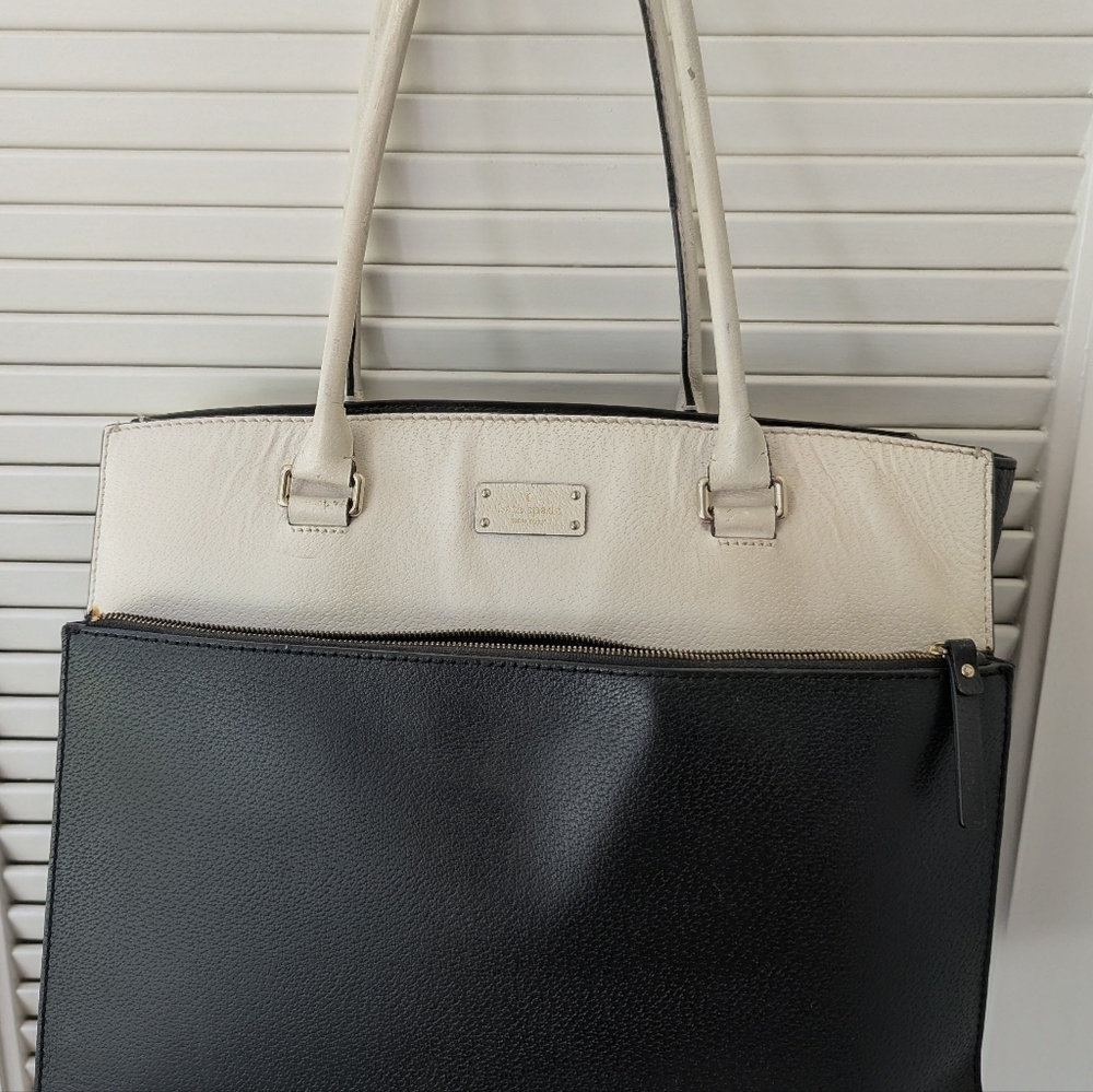 Kate Spade Black and Cream Satchel
